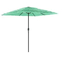 vidaXL Parasol avec mât en acier vert 248x248x248 cm