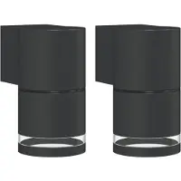 vidaXL Lampes murales d'extérieur 2 pcs. noir aluminium moulé sous pression