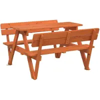 vidaXL Table de pique-nique pour 4 enfants avec trou pour parapluie Sapin massif