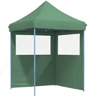vidaXL Partytent Popup pliable avec 2 parois latérales vert