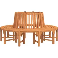 vidaXL Banc d'arbre rond Ø208 cm bois massif eucalyptus