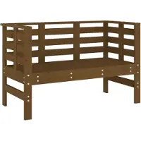 vidaXL Banc de jardin brun miel 111,5x53x71 cm Pin massif
