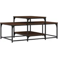 vidaXL Table basse marron imitation chêne 102x60x45 cm Bois composite