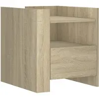 vidaXL Table de chevet chêne sonoma 45x50x50 cm bois d’ingénierie