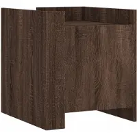 vidaXL Table de chevet chêne marron 45x50x50 cm bois d’ingénierie