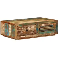 vidaXL Table basse 89x55x29 cm Vieux bois massif