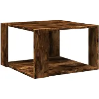 vidaXL Table basse chêne fumé 51,5x51,5x30 cm Bois composite