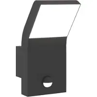 vidaXL Applique murale d'extérieur LED avec capteur Noir Fonte d'aluminium