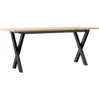 vidaXL Table basse châssis X 110x40x45 cm pin massif & acier