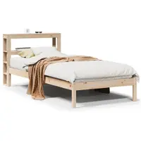 vidaXL Lit en bois massif sans matelas 90x190 cm pin
