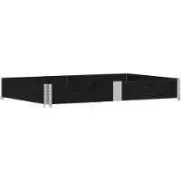 vidaXL Rehausse de palette noire 150x100 cm pin massif