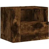 vidaXL Tables de chevet murales 2 pcs chêne fumé 45x30x35 cm