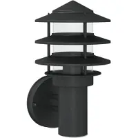 vidaXL Applique murale d'extérieur noir acier inoxydable