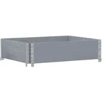 vidaXL Rehausse de palette Gris 80x60 cm Pin massif