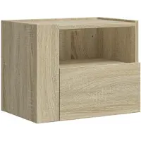 vidaXL Table de chevet murale chêne sonoma 45x30x35 cm