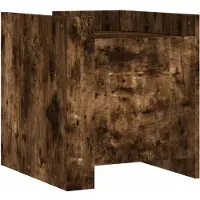 vidaXL Table de chevet chêne fumé 45x50x50 cm bois d'ingénierie