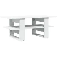 vidaXL Table basse blanche 102x55x42 cm Bois composite