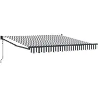 vidaXL Marquise rétractable Anthracite et Blanc 3x2,5 m Tissu & Aluminium