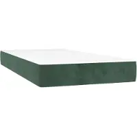 vidaXL Matelas à poches, vert foncé, 80X220X20 cm, velours Lumarko