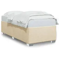 vidaXL Cadre de lit sans matelas Crème 100x200 cm Tissu