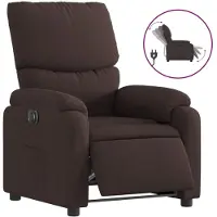 vidaXL Fauteuil relax électrique brun foncé Tissu