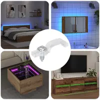 vidaXL Clips pour bandes LED 12 pièces Transparent 23,8 x 7,3 x 4,3 mm