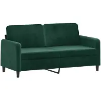vidaXL Canapé 2 places vert foncé 140 cm velours