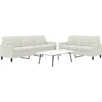 vidaXL Ensemble de canapés 2 pièces avec coussins Crème Velours
