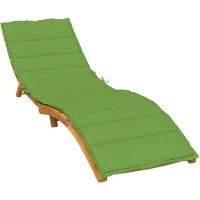 vidaXL Coussin pour bain de soleil Melange Vert 200x70x4 cm Tissu
