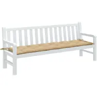 vidaXL Coussin pour banc de jardin , beige mélangé, 200 x 50 x 7 cm, tissu