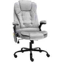 vidaXL Chaise de bureau de massage gris clair velours