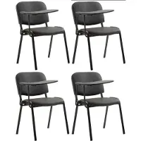 CLP lot de 4 chaises Ken avec table pliante en similicuir