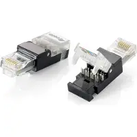 Equip 121165 connecteur de fils RJ-45 Noir, Transparent