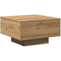 vidaXL Table basse Artisian Chêne 55X55X31 Cm Avec Bois d'Ingénierie Lumarko !