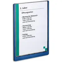 Durable 486707 support de panneau et stand d'information A4 Plastique Bleu