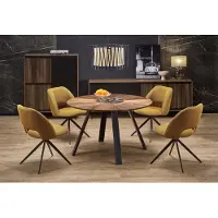 Halmar Table ronde DANILO noyer / noir