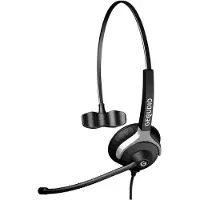 Gequdio Micro-casque (Filaire, USB-A), Casque micro de bureau, Noir