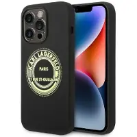 Karl Lagerfeld Coque rigide noire pour iPhone 14 Pro