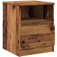 vidaXL Table de chevet vieux bois 40x40x50 cm bois d’ingénierie