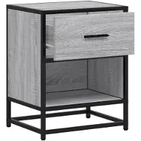 vidaXL Table de chevet sonoma gris 40x31x50 cm bois d'ingénierie