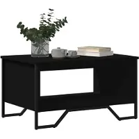 vidaXL Table basse noire 75x51x40 cm Bois composite