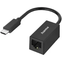 Hama Classic Line Adaptateur réseau, USB-C mâle - LAN/prise Ethernet femelle, Gigabit Ethernet (00300023)