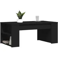 vidaXL Table basse noire 102x55x42 cm Bois composite