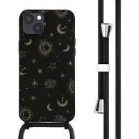 IMoshion Coque design en silicone avec cordon pour Apple iPhone 14 Plus - Sky Black
