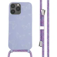 IMoshion Étui design en silicone avec cordon pour l'Apple iPhone 13 Pro Max - Butterfly