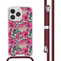 IMoshion Coque Design avec cordon pour Apple iPhone 14 Pro - Flower Water