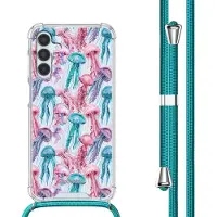 IMoshion Coque Design avec cordon pour Samsung Galaxy A15 (5G/4G) - Jellyfish Watercolor