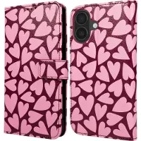 IMoshion Étui de télephone portefeuille Design pour Apple iPhone 16 - Hearty Blush