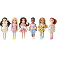 Barbie Poupée Chelsea en Robe Fleurie Bleue & Chaussures Roses, Cheveux Roux en Queue de Cheval
