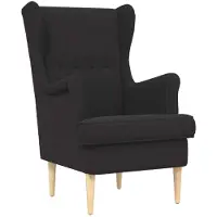 vidaXL fauteuil Noir tissu